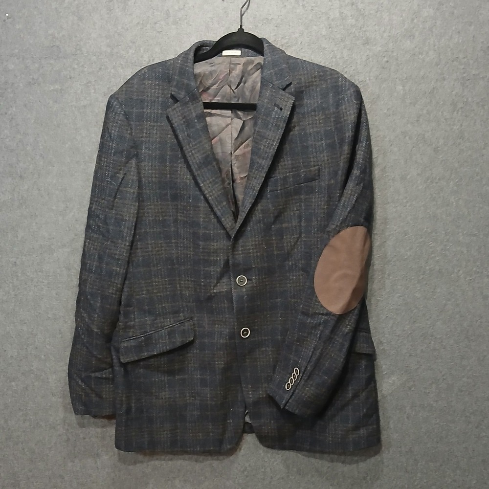 VTG NWOT 90s JOE Just One Earth 42R 100% Wool Sportscoat Plaid Joseph Abboud